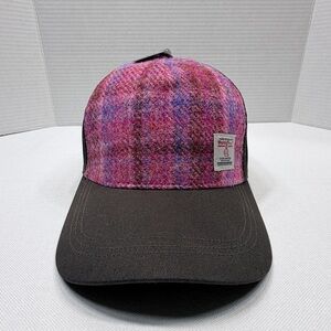 GLEN APPIN OF SCOTLAND Harris Tweed Wool Baseball Cap Pink Hat One Size NWT